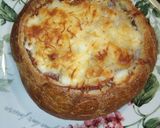 Foto del paso 8 de la receta: Pan de hogaza relleno de mozzarella, carne picada y jamón