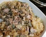 A picture of step 1 of BBQ Pulled Pork Dinner Bake & Sandwiches.