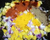 A picture of step 2 of Onion Mango Chutney.