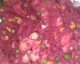 A picture of step 6 of Beetroot heart Patti.