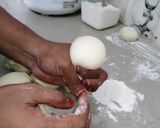 A picture of step 6 of Ghee and coconut milk chapat.