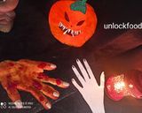 A picture of step 6 of Spooky Hands Bread.