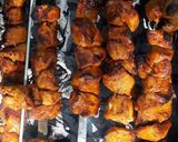 A picture of step 1 of Chicken Tawook and Potatoes with Tabbouleh.