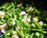 A picture of step 1 of Spring onion soup.
