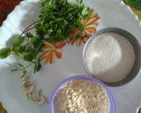 मिंट गार्लिक फ्लेवर्ड ढोकला (Mint garlic flavoured dhokla recipe in Hindi) रेसिपी चरण 1 फोटो
