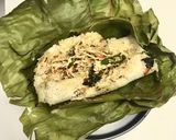 Foto langkah ke 9 dari resep Nasi Bakar Ayam Suwir Pedas Kemangi.
