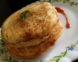 A picture of step 8 of Aloo Tikki pancake.