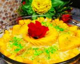 A picture of step 4 of Mango Bread pudding.