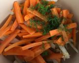 A picture of step 2 of Carrot and fennel pasta with ginger.