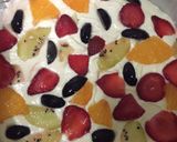 Foto langkah ke 6 dari resep Fruits Pastry Cake with Creamy Vanilla Sauce.