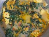 Gulai daun singkong tempe telor