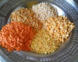 A picture of step 1 of Panchmel Dal.