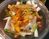 A picture of step 4 of Instant Carrot Raddish Pickle.