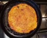 A picture of step 3 of Besan Chilla.