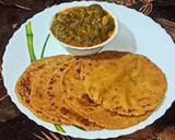A picture of step 11 of Sarson Ka Saag and Makki di Roti.