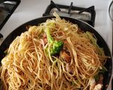 Hình bước làm 7 của món Mì ý xào thập cẩm