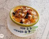 A picture of step 4 of Hyderabadi-style kurma custard with coffee flavour.