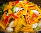 A picture of step 4 of Crockpot Colorful Chicken 🐔, Peppers 🌶 and Garbanzo Stew.