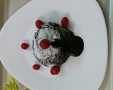 A picture of step 7 of Microwave eggless molten lava cake.