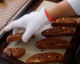 A picture of step 10 of Crunchy Chocolate Dipped Biscotti.