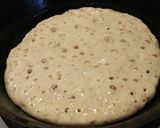 A picture of step 5 of Oatmeal Skillet Cakes with Peanut Butter and Jelly.