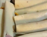 Foto del paso 2 de la receta: Canelones rellenos de pechuga, salami genoa, tocineta y queso cheddar