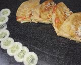 A picture of step 11 of Sandwich pizza from leftover Roti.