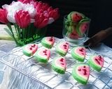 Foto langkah ke 7 dari resep Watermelon Cookies (kuker Semangka), 3 bahan, no mixer #Pr_kueKering.