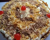 Foto del paso 8 de la receta: Tarta de bananas, dulce de leche, choco, nueces, Oporto, con crema🎂