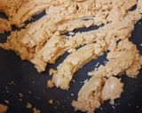 A picture of step 3 of Besan or Gur ki Burfi.