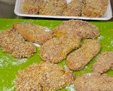 A picture of step 1 of Hire-Katsu Sando (Fried fillet pork Tonkatsu sandwich).