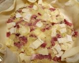 A picture of step 3 of Potato, speck and brie pie.