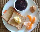 A picture of step 9 of Continental Breakfast With Homemade Berry jam and Peanut Butter.