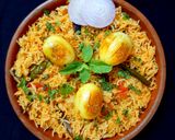 A picture of step 8 of Egg biryani for kids.