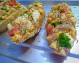 Foto langkah ke 3 dari resep Bruschetta ayam keju.