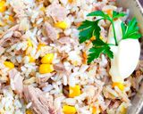 🍚Tonhalas rizses,,rongálás" 15 - perces vacsora 🐟 recept fázis 6 fotója