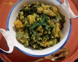 A picture of step 4 of Malabar Spinach Curry / Pui saager chorchodi.