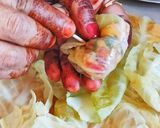 A picture of step 6 of Tri-Color Bell Pepper Cabbage Jhol Momos.