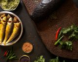 A picture of step 1 of Bata posto (bata fish with poppy seed) in bengali style.