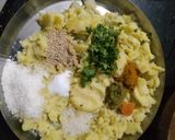 A picture of step 1 of Aloo tikki chat.