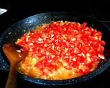 Foto del paso 7 de la receta Carne de ternera en salsa de tomate y guarnición de arroz chino