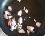 A picture of step 1 of Paneer in red gravy.