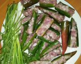 Hình bước làm 4 của món Canh thịt nhồi ớt