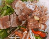 Hình bước làm 3 của món Bún mắm nêm thịt quay