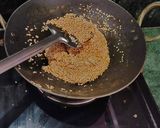 A picture of step 3 of Jaggery n till ladoo.