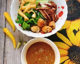A picture of step 7 of Bún Thịt Bò Áp Chảo, Chả Giò, Đậu Hũ Mắm Nêm.