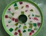 Foto langkah ke 4 dari resep Puding Buah Kombinasi Mozaik.