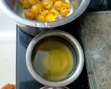 A picture of step 1 of Khubani Ka Meetha.