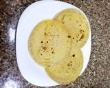 A picture of step 2 of Rotli stuffed with Jibno and Mint Jibna Feta cheese Sudan.