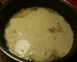 Foto del paso 14 de la receta: Almejas con cardos y patatas en crema verde y almendras